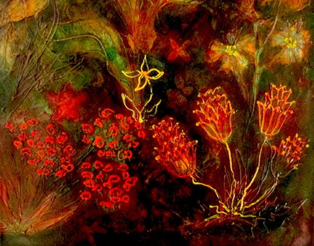 Midnight Floral 5 by artist Francine Funke